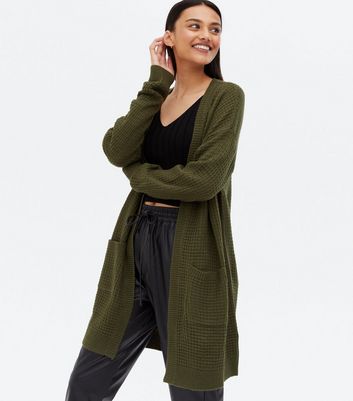 new look khaki cardigan