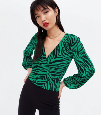 green zebra print