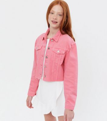 Sosandar Denim Jacket - Hot Pink | very.co.uk