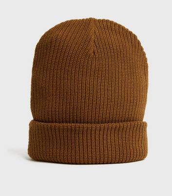 tan ribbed beanie