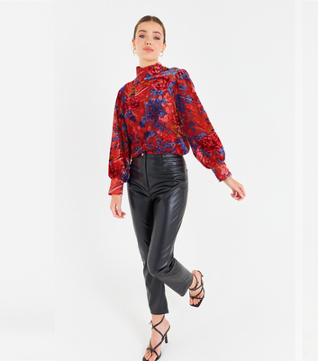 chiffon high neck blouse