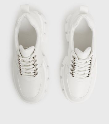 White chunky cleated hot sale sole trainers