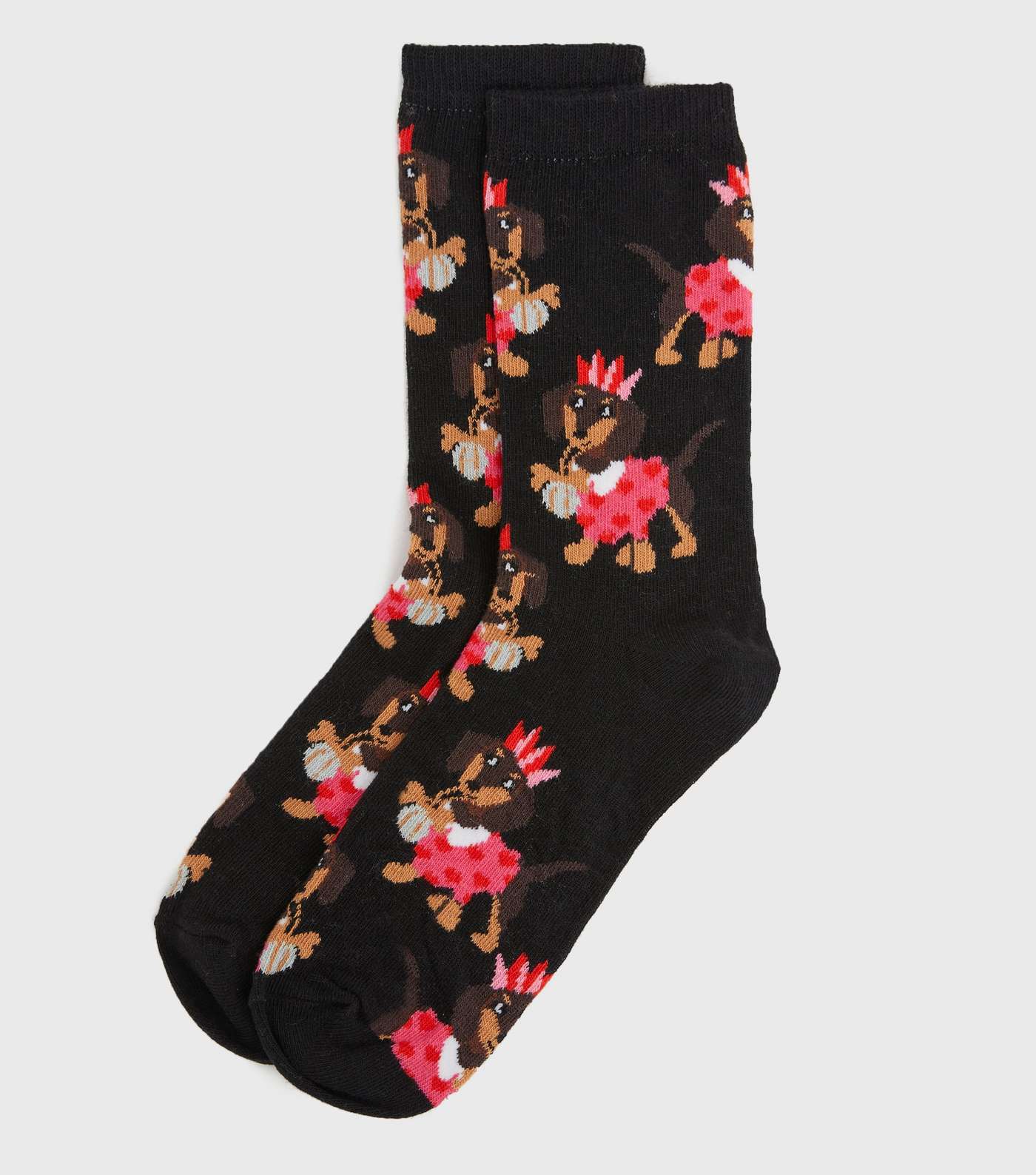 Black Christmas Dog Socks Image 2