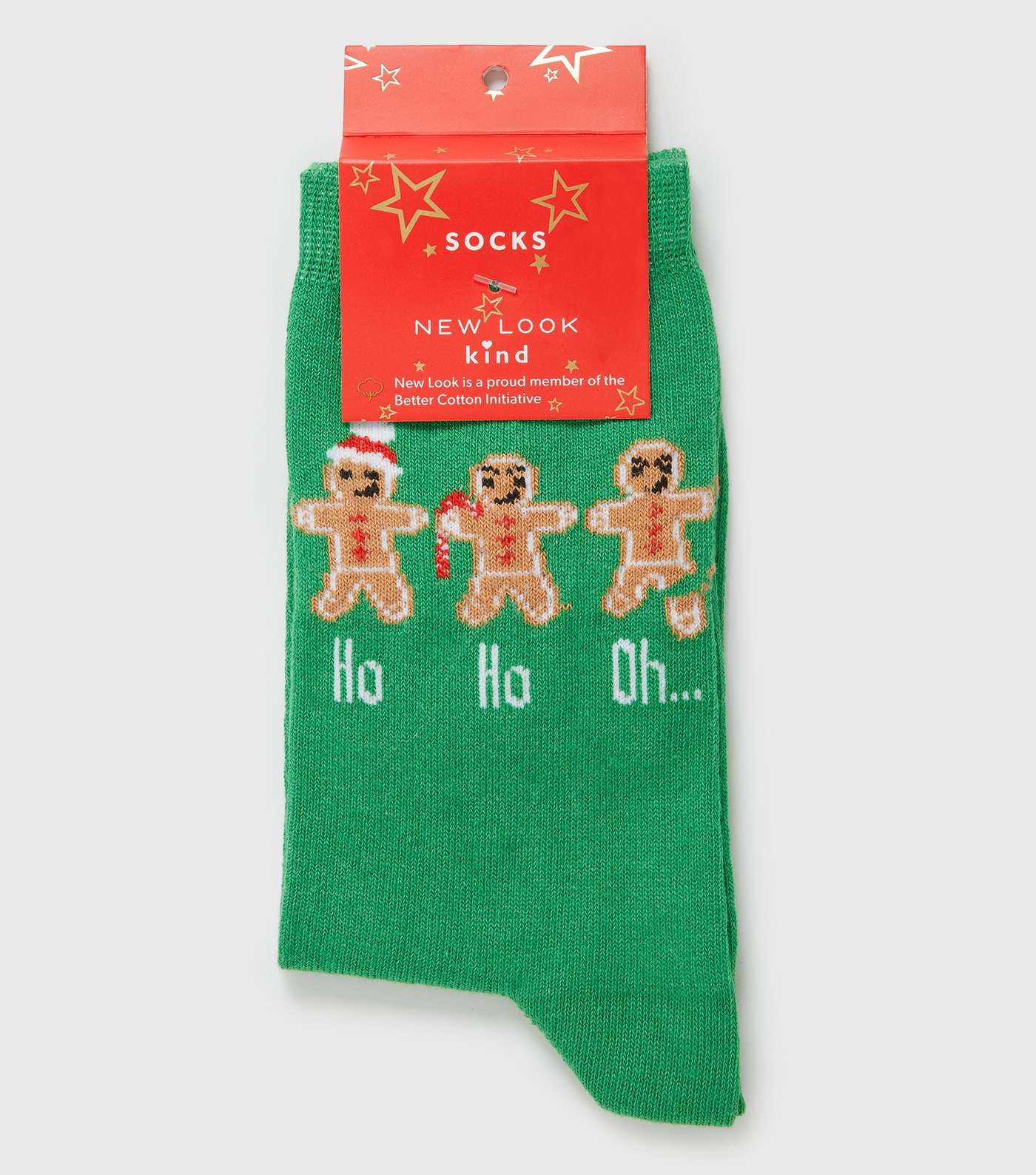 Green Christmas Gingerbread Socks