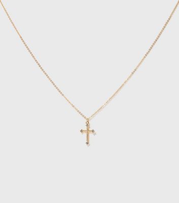 new look cross necklace