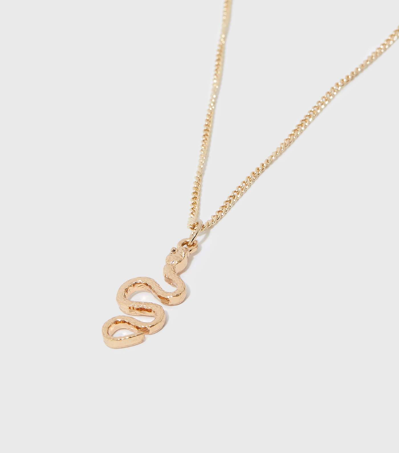 Gold Snake Pendant Necklace Image 2