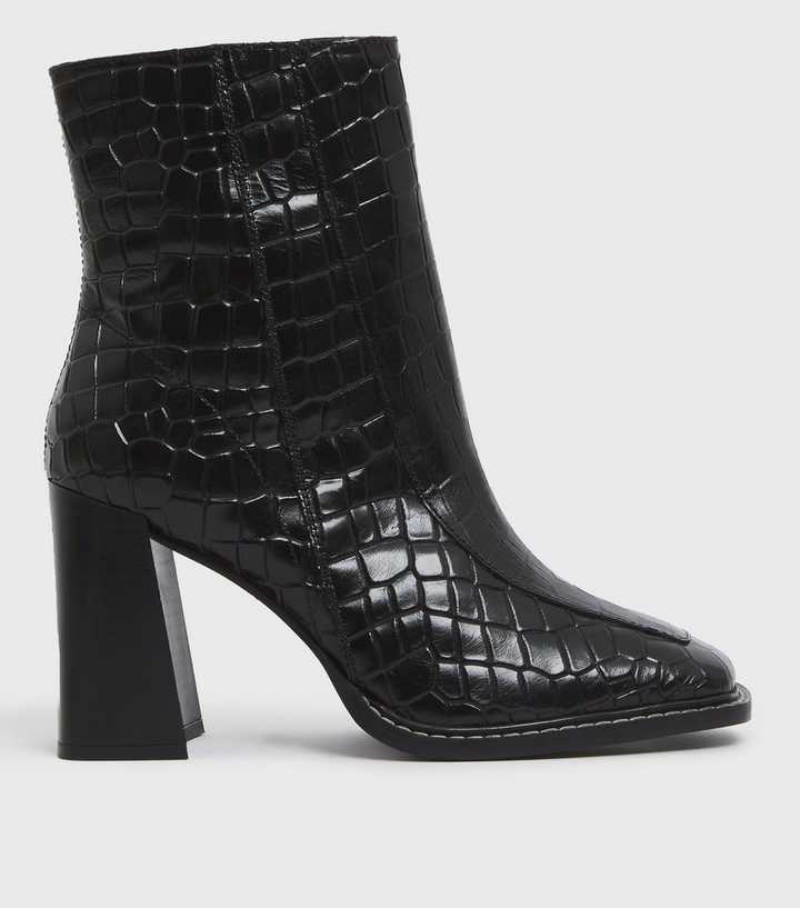 croc ankle boots ladies