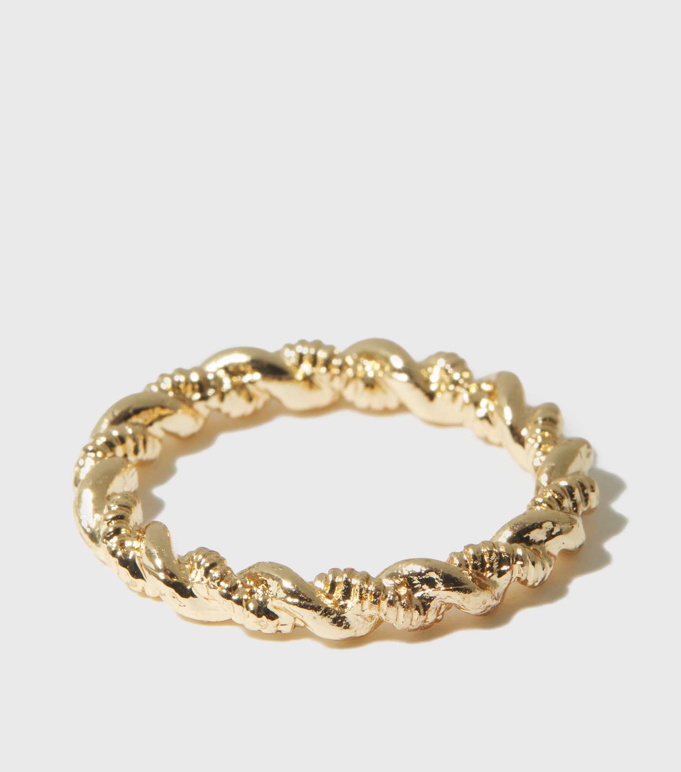 Gold Textured Twist Ring
