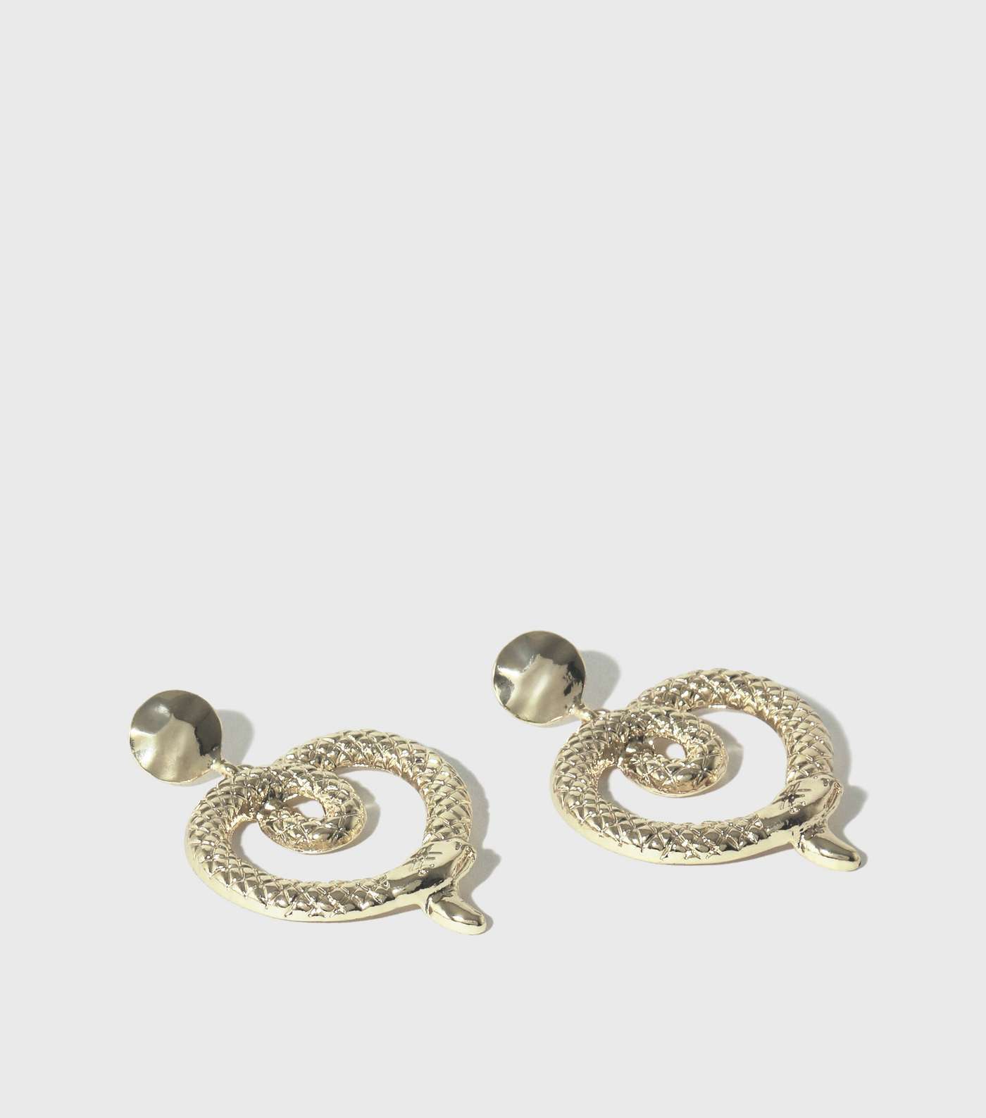 Gold Snake Doorknocker Earrings