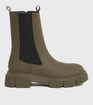 Khaki boots 2025 new look