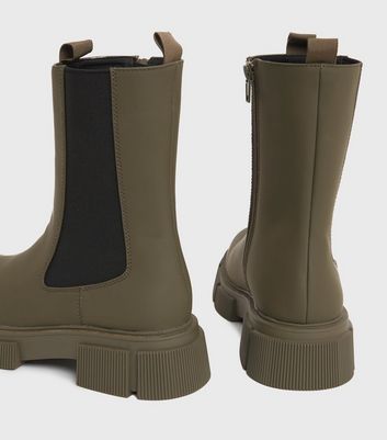 new look khaki boots