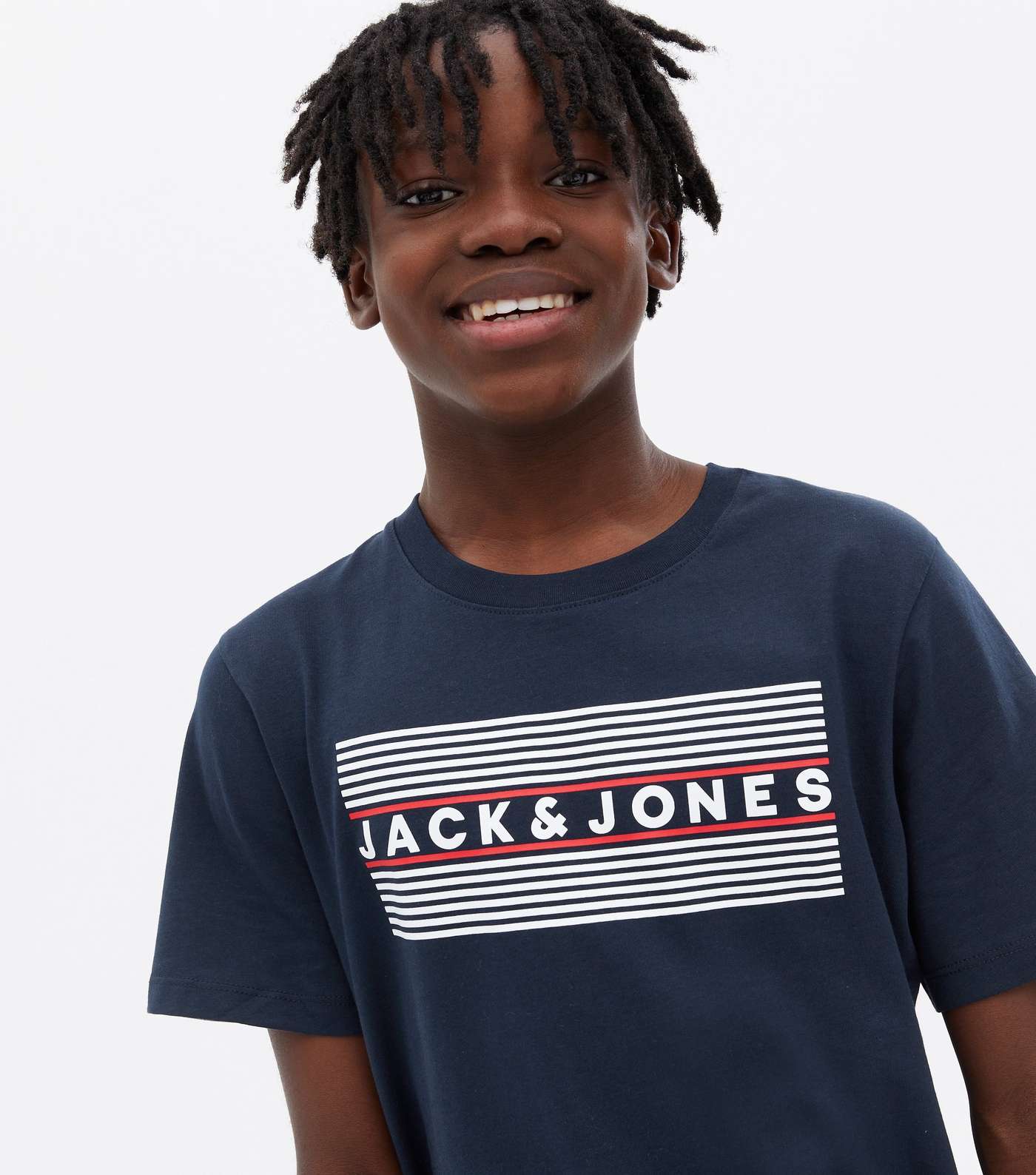 Jack & Jones Junior Navy Logo T-Shirt