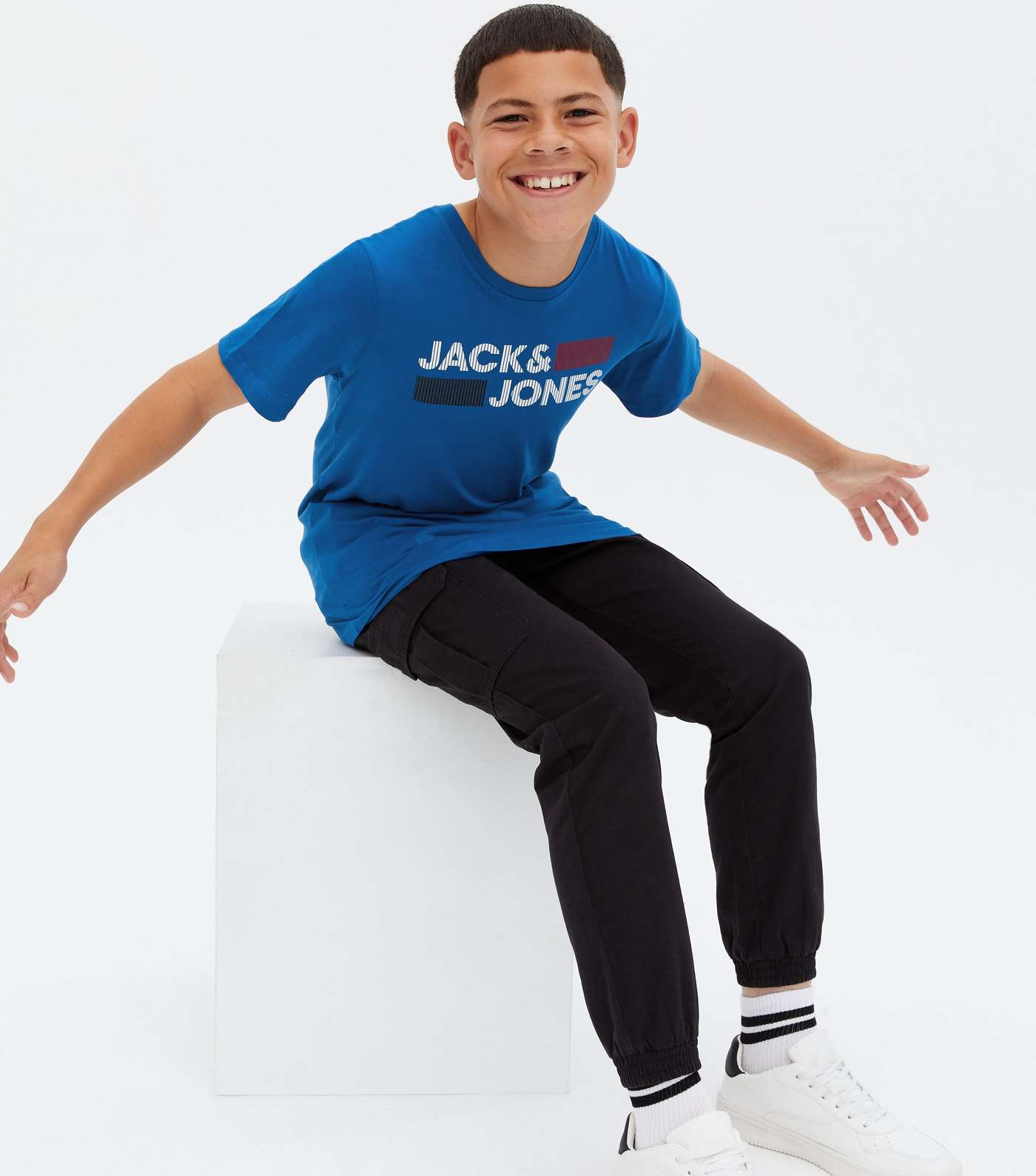 Jack & Jones Junior Bright Blue Logo T-Shirt Image 2