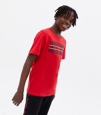 Jack \u0026 Jones Junior Red Logo T-Shirt New Look - 7-8 Years