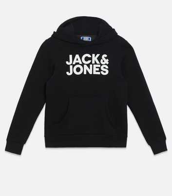 Jack & Jones Junior Black Logo Hoodie
