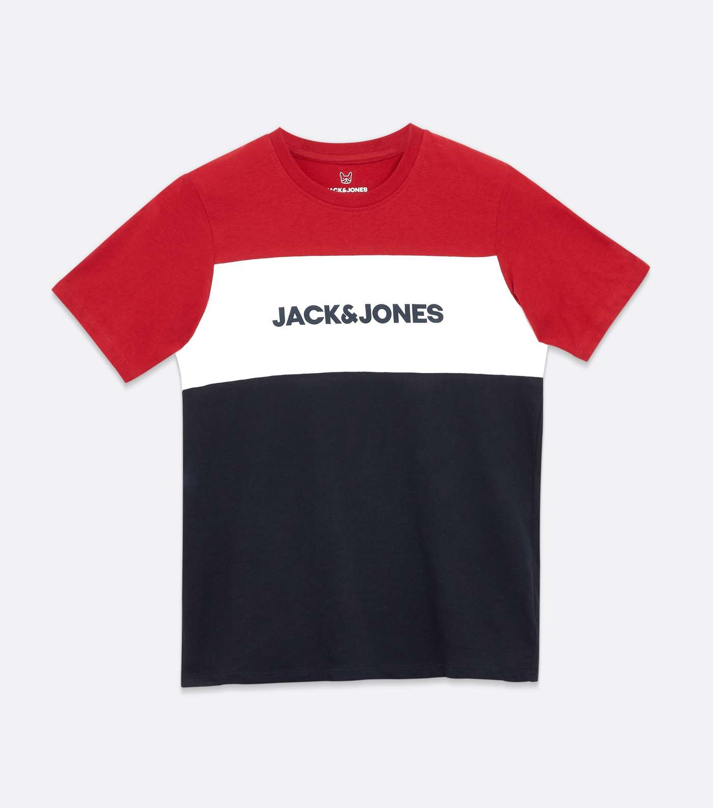 Jack & Jones Junior Red Colour Block Logo T-Shirt Image 5
