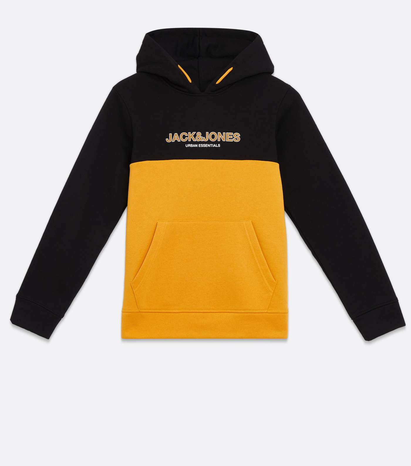 Jack & Jones Junior Orange Colour Block Logo Hoodie Image 5