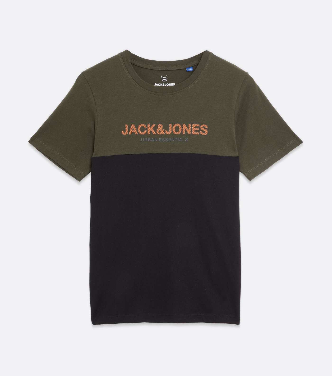 Jack & Jones Junior Khaki Colour Block Logo T-Shirt Image 5