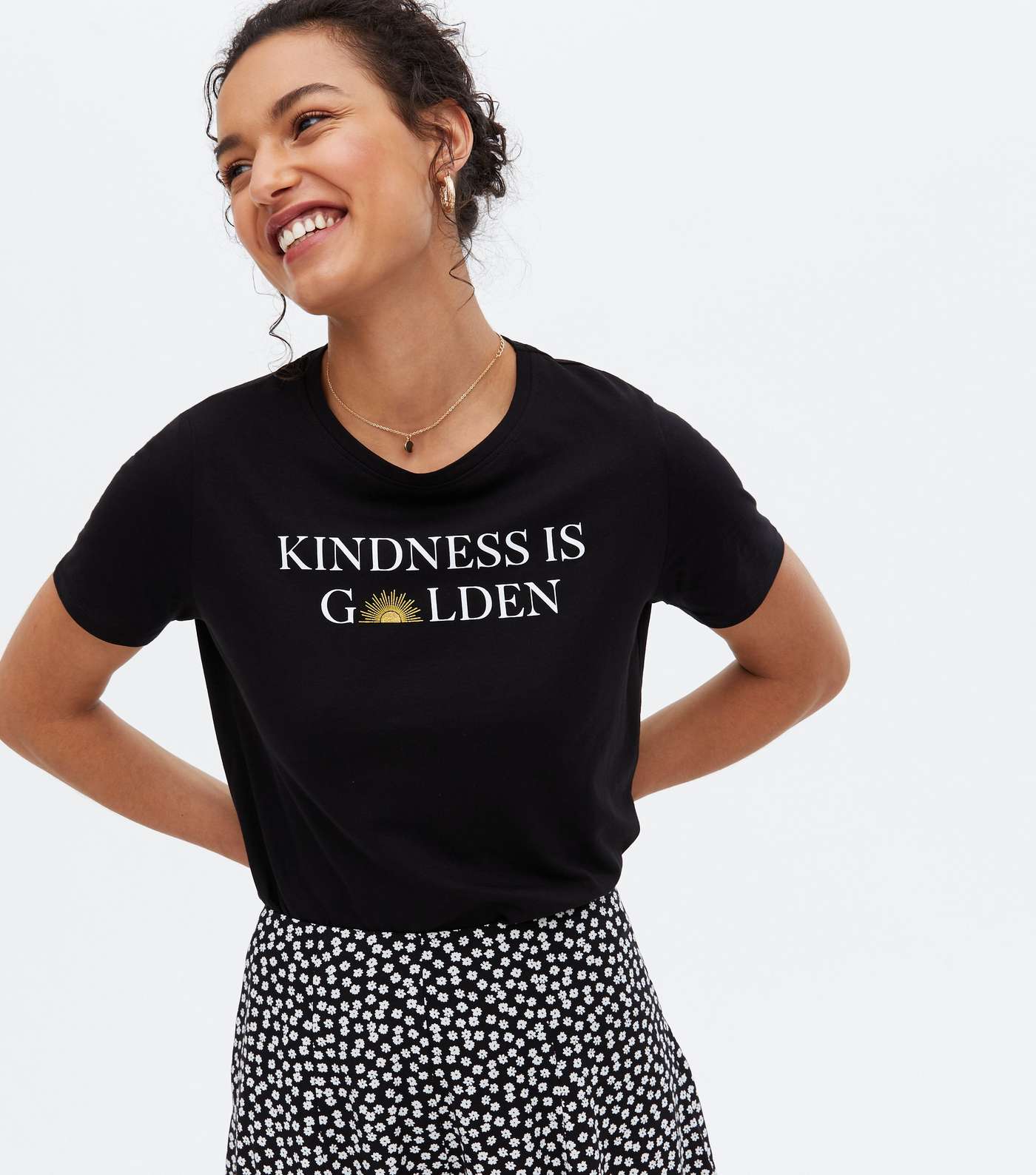 Black Logo Kindness Is Golden T-Shirt Image 3