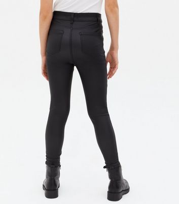 Black coated high waist best sale super skinny hallie jeans