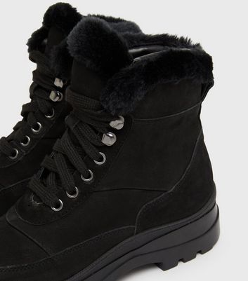 new look faux fur boots