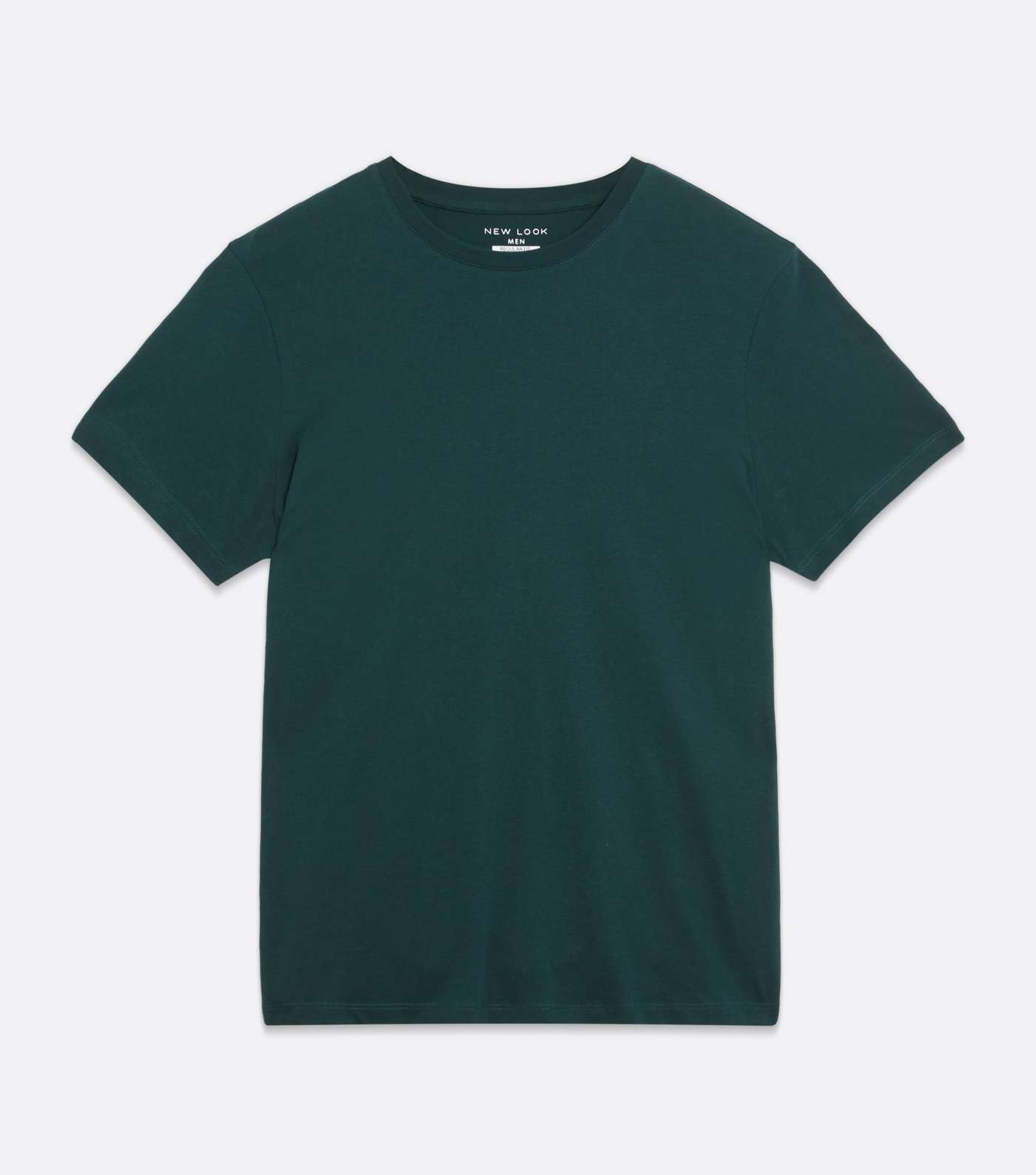 Dark Green Jersey Crew Neck T-Shirt Image 5