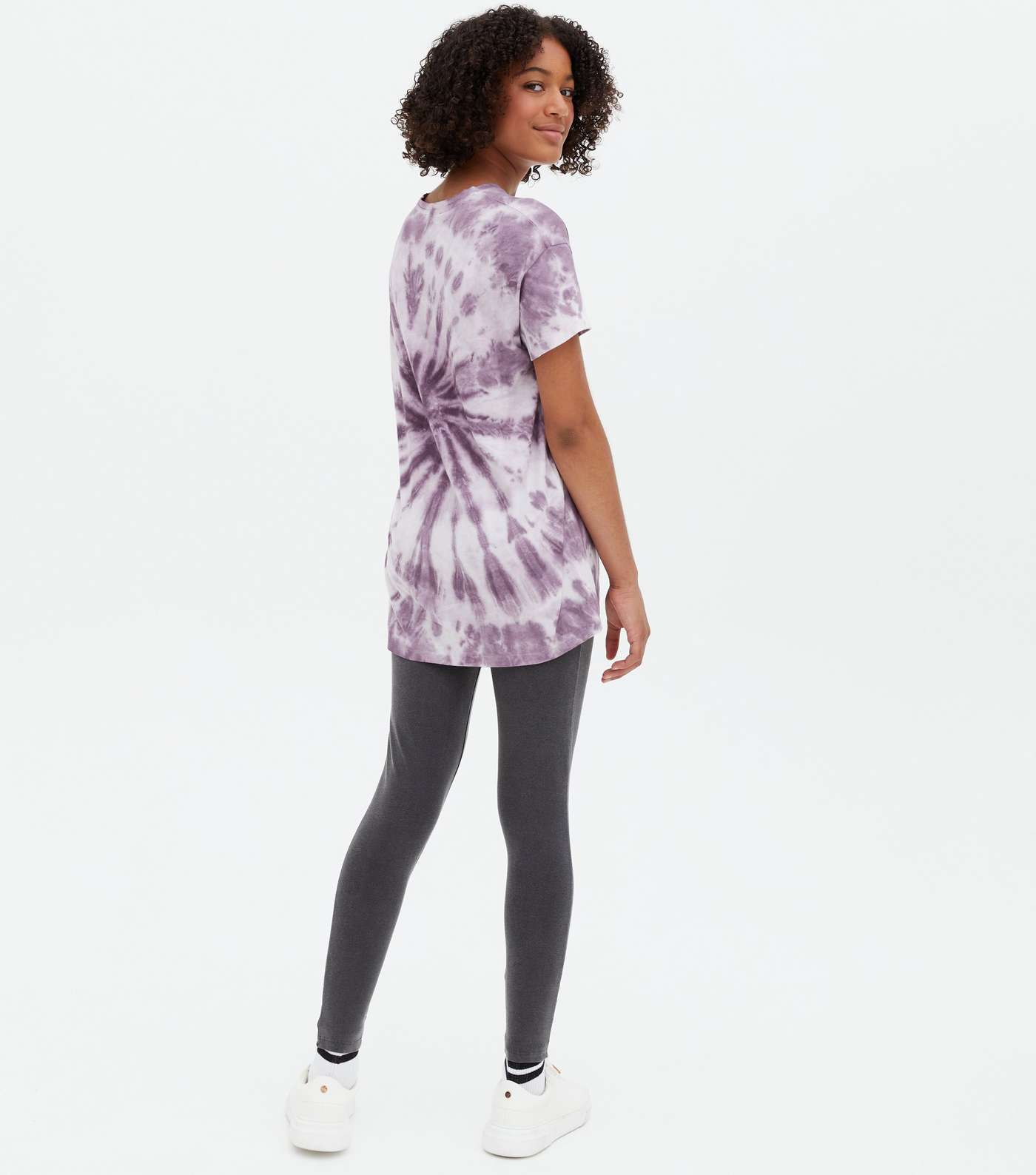 Girls Lilac Tie Dye Colorado Logo Long T-Shirt Image 4