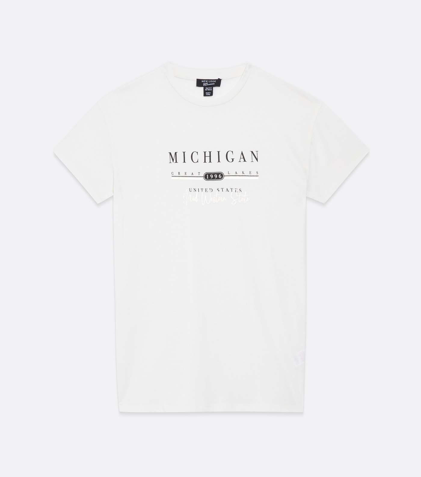 Girls White Michigan Metallic Logo Long T-Shirt Image 5