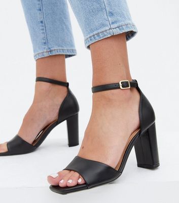 black block heel shoes closed toe