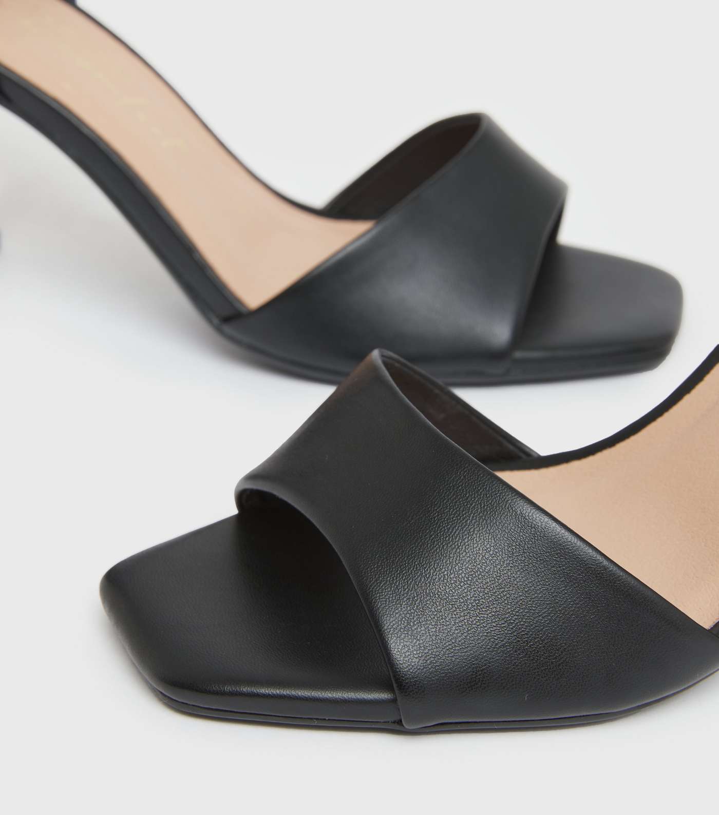 Black Open Toe Block Heel Sandals Image 4