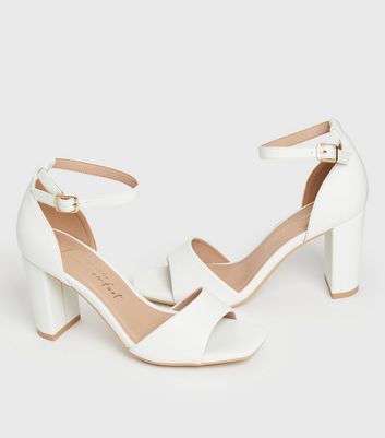 white block heels open toe