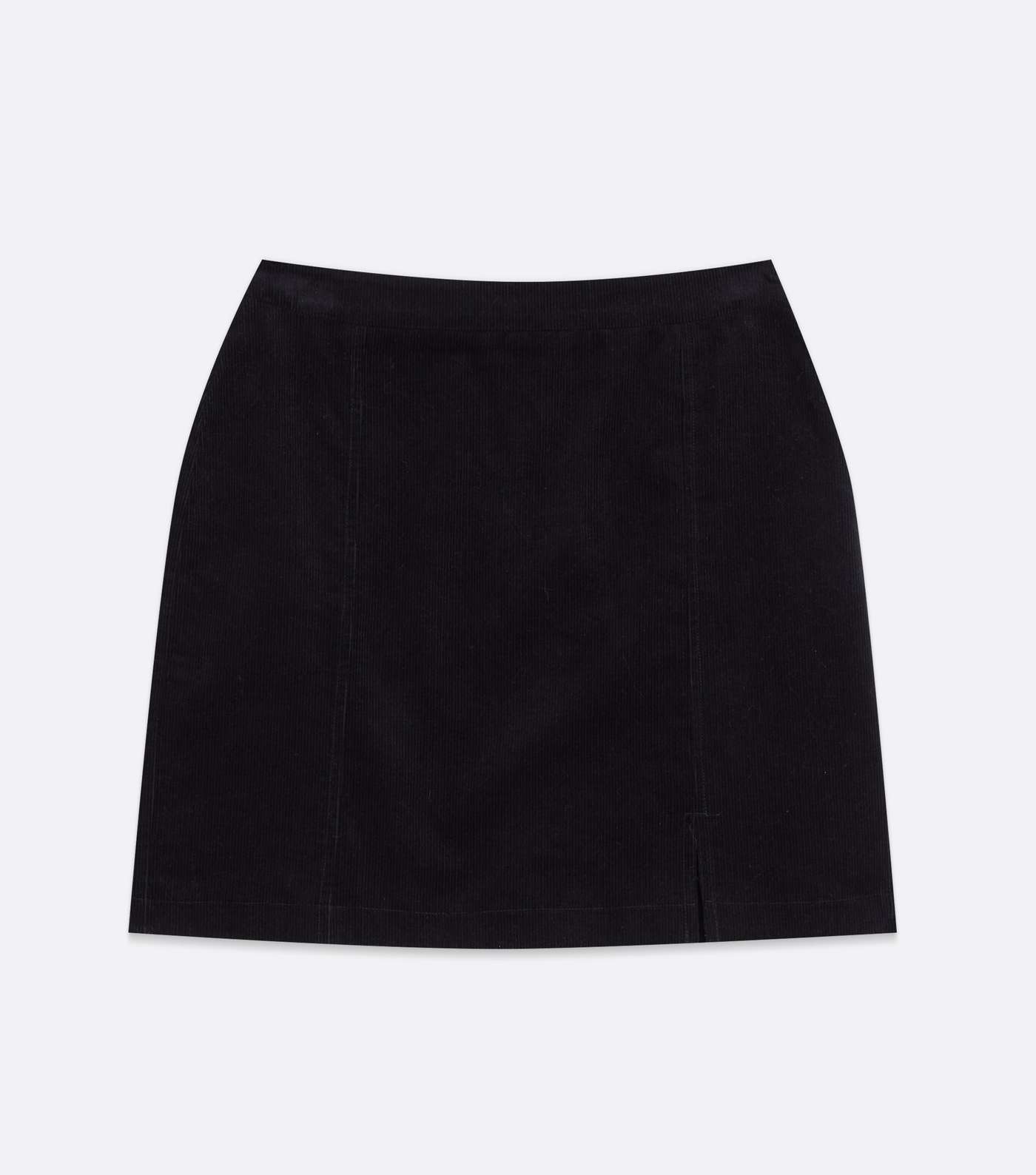 Black Cord Split Hem Mini Skirt Image 5