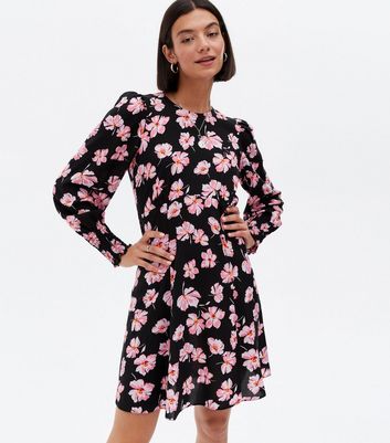 new look puff sleeve mini dress