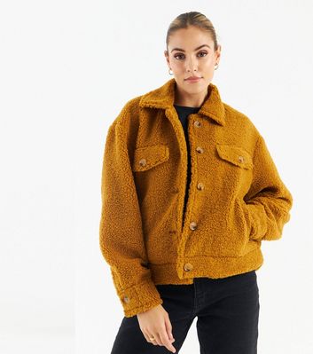 mustard teddy jacket