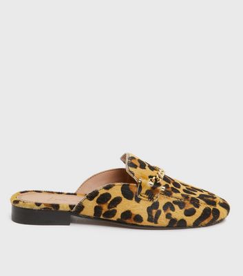 Leopard print sale loafers new look