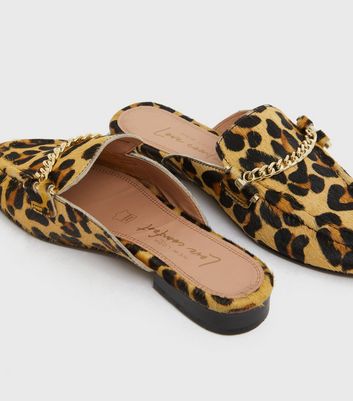 Leopard print sale loafers new look