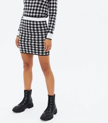 gingham check skirt