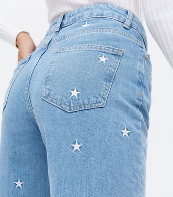 Jeans with sale embroidered stars