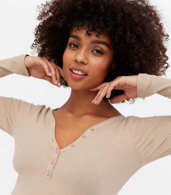 Click to view product details and reviews for Light Brown Ribbed Button Front Bodysuit New Look. Click to view product details and reviews for Light Brown Ribbed Button Front Bodysuit New Look.