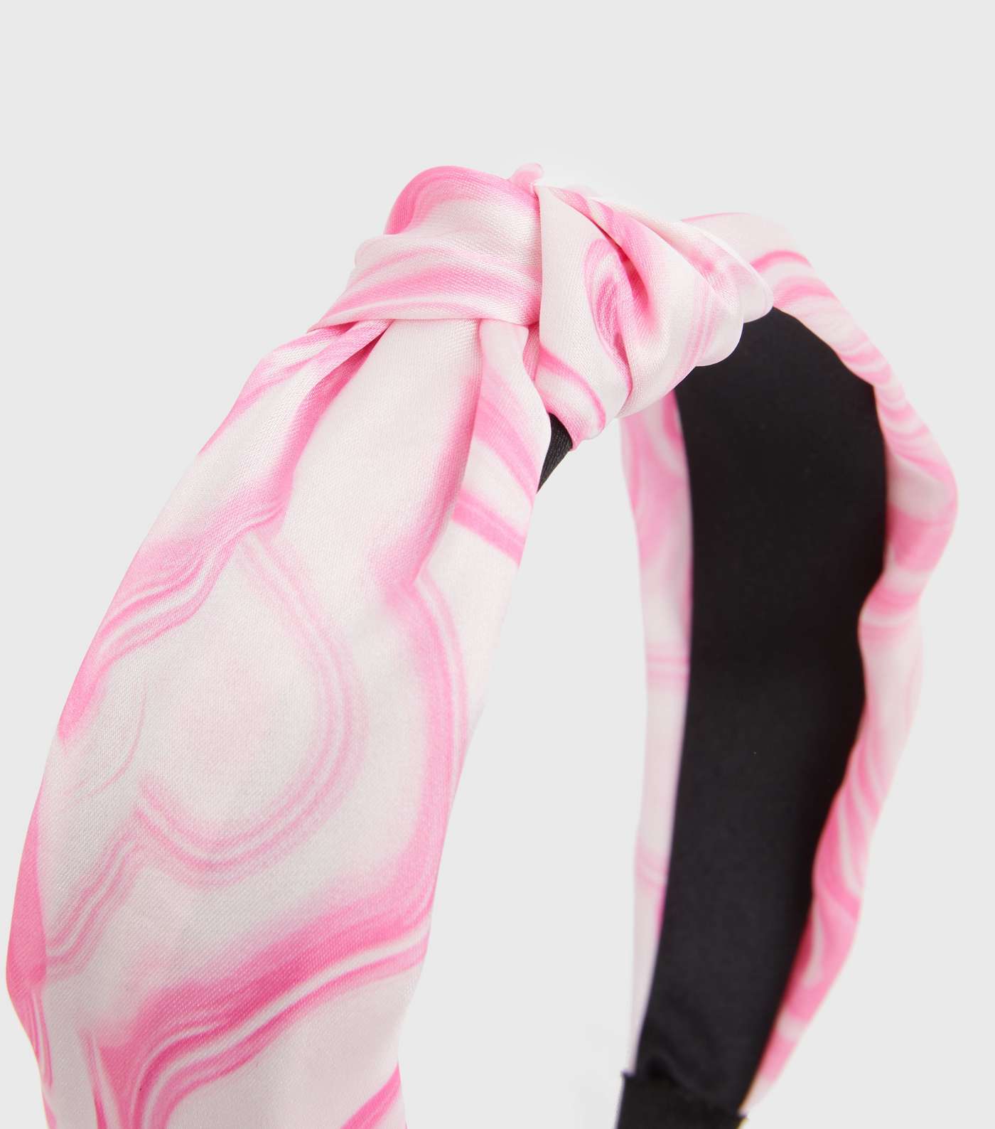 Pink Marble Swirl Knot Headband Image 2