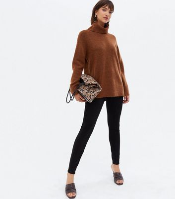 Black Suedette High Waist Leggings 