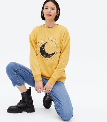 Mustard Mystic Sweatshirt | New Look