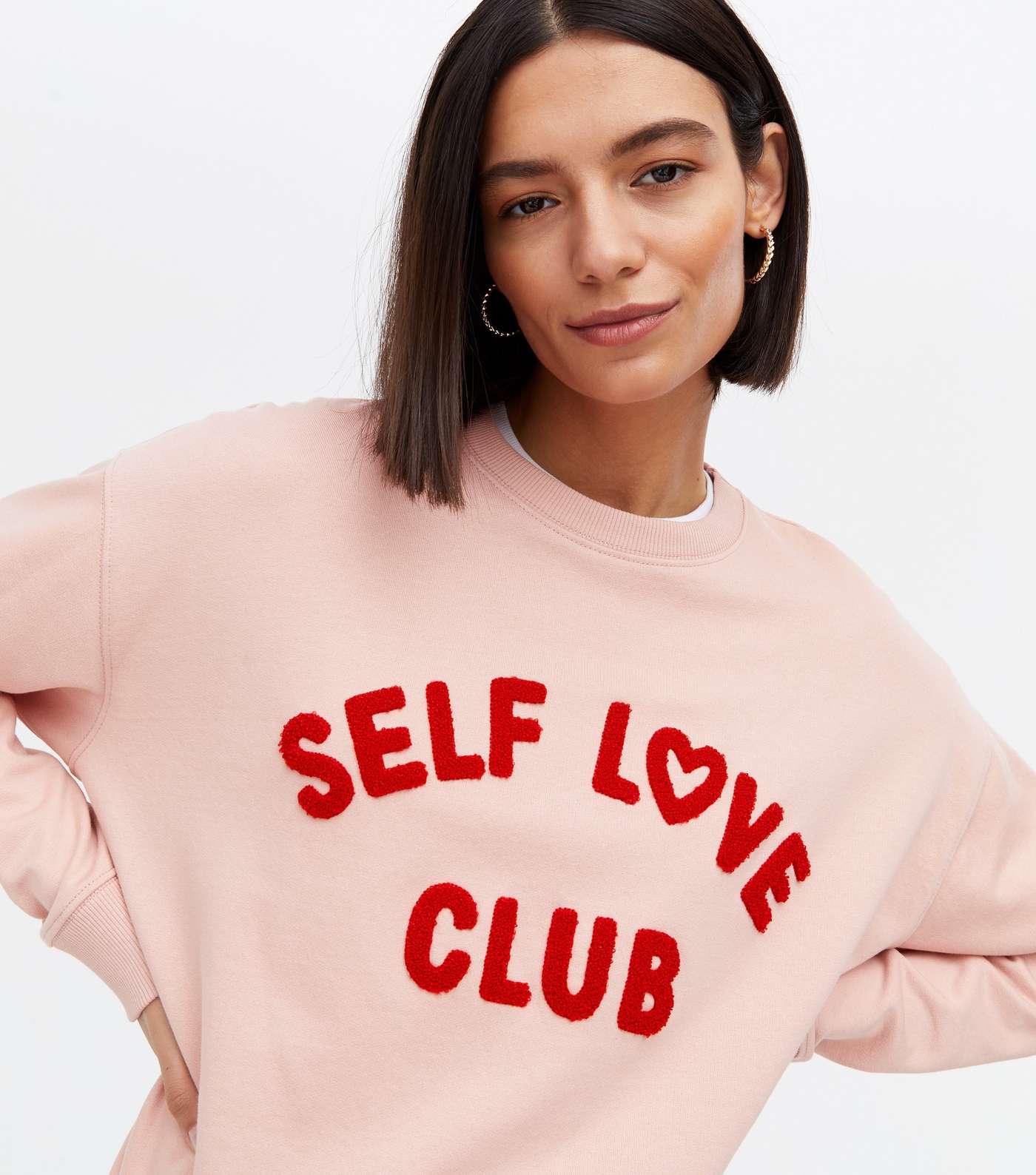 Mid Pink Self Love Club Heart Logo Sweatshirt Image 4