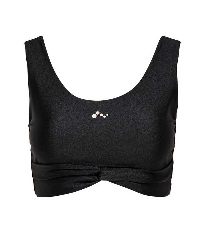 ONLY PLAY Black Twist Front Sports Crop Top