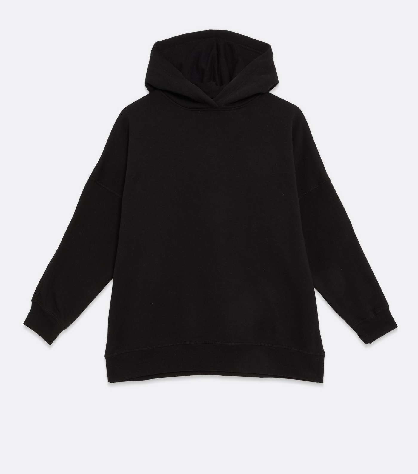 Petite Black Jersey Oversized Hoodie Image 5