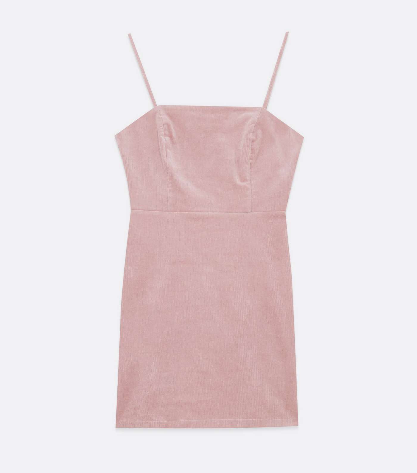 Mid Pink Cord Strappy Pinafore Dress Image 5