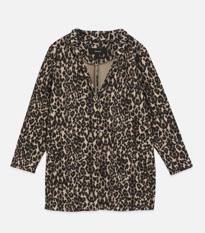 kompression Edition lanthan Vero Moda Curves Brown Leopard Print Brushed Jacket | New Look