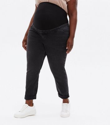 Click to view product details and reviews for Maternity Black Over Bump Tori Mom Jeans New Look.