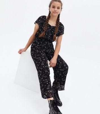 girls black jumpsuit