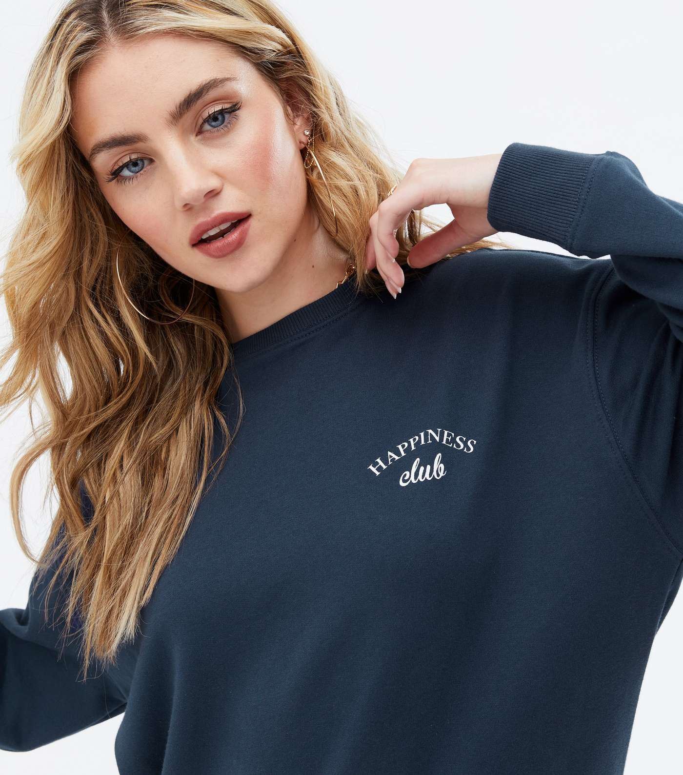 Navy Happiness Club Logo Sweatshirt